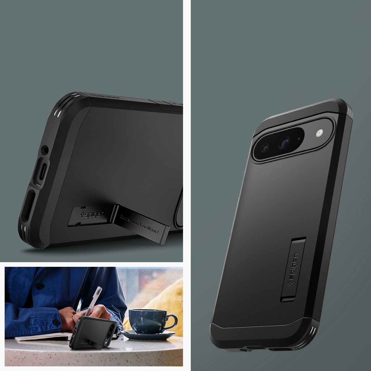 Etui Spigen Tough Armor do Google Pixel 9 / 9 Pro, czarne